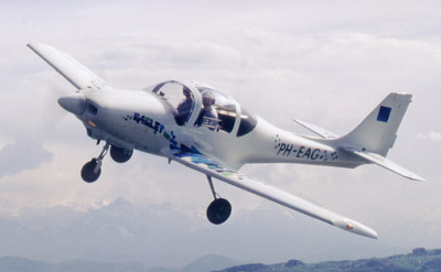 The PH-EAG flying over the Alps